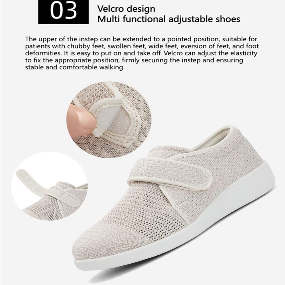 Diabetiker Schuhe Damen Gesundheitsschuhe Sommer Walkingschuhe Extra Weit Orthopädische Schuhe Verbandschuh Sneakers Sandalen Gesundheitsschuhe Für Senioren Geschwollene Füße