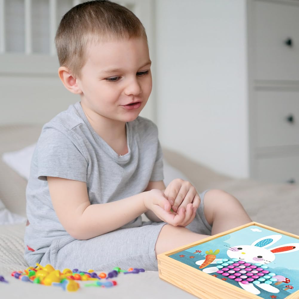 RANJIMA Jeu de Mosaïque Enfichable, Kit de Bricolage en Mosaïque pour Enfants, Jeu de mosaïque Enfant
