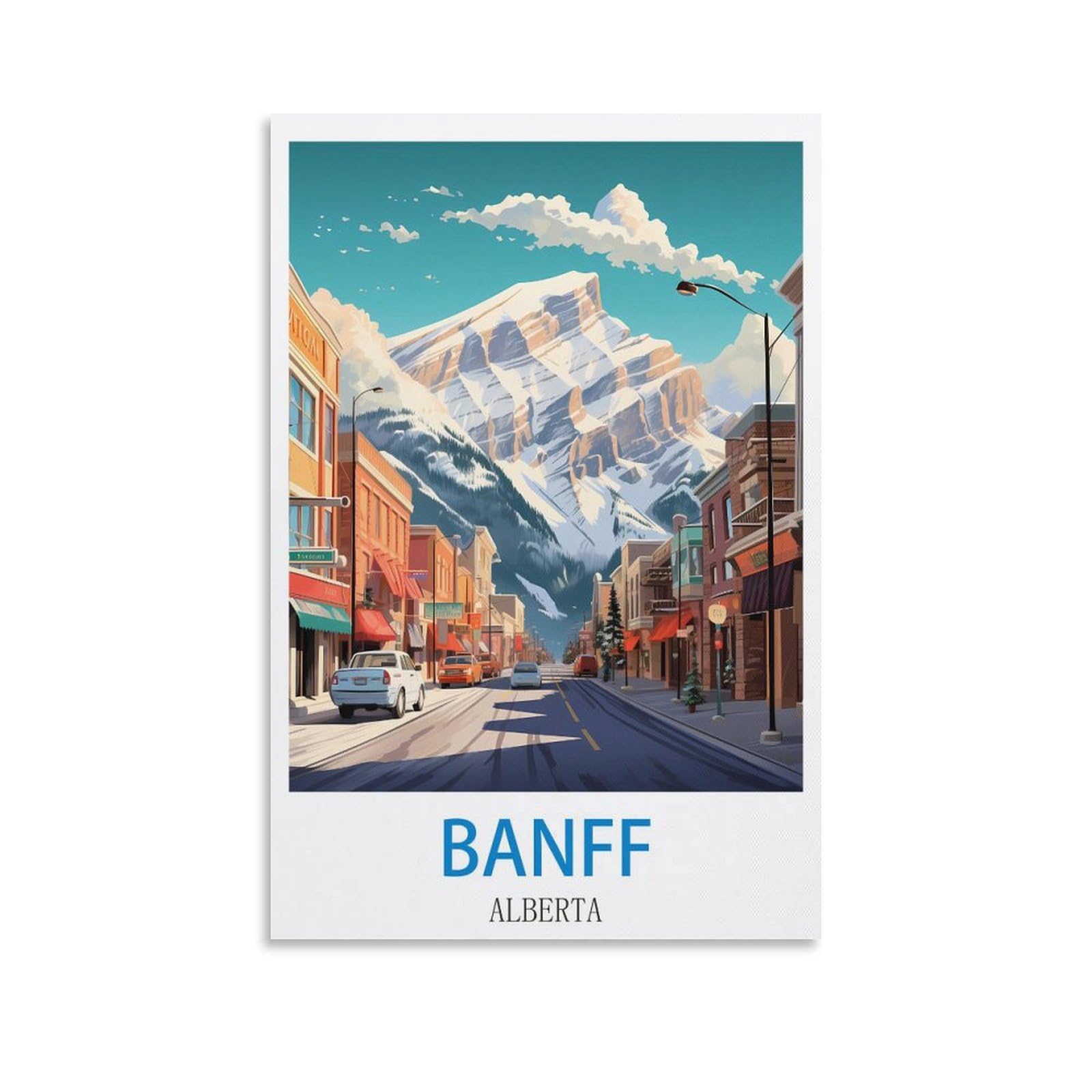 Ndoud Banff Alberta Vintage Travel Posters 20x30inch(50x75cm) Wall Art Picture Print Canvas Painting for Living Room Home Decor