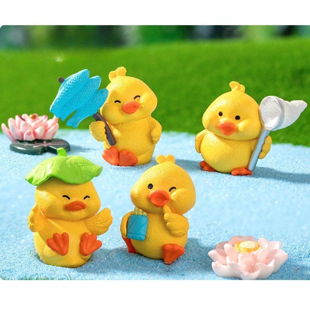Buy SATYAM KRAFT 1 Set (4 Pcs) Duck Miniature Figurines Showpiece