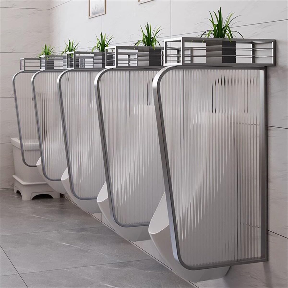 Mampara de pared para urinarios masculinos lavable y resistente para lavabos públicos B 2PCS