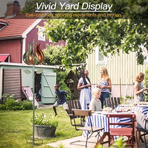 Birthday Gifts For Women Floral Yard Garden Wind Spinners - Large Outdoor Metal Wind Spinners With Vane, Lawn Yard Art Garden Decor (Tulip Blessing) #TOP2