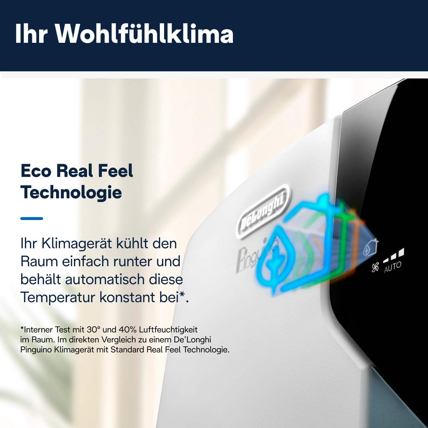 De'Longhi Pinguino PAC EX105 Mobiles Klimagerät mit EcoRealFeel-Technologie – Bild 4