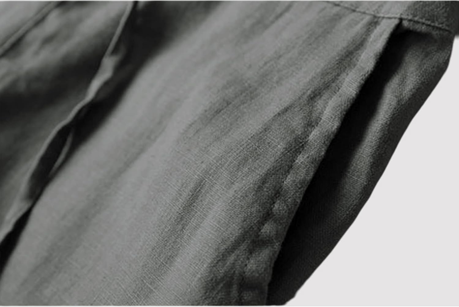 Tanming Linen Pants for Women Summer Casual High Waisted Drawstring White Beach Pant - Image 4