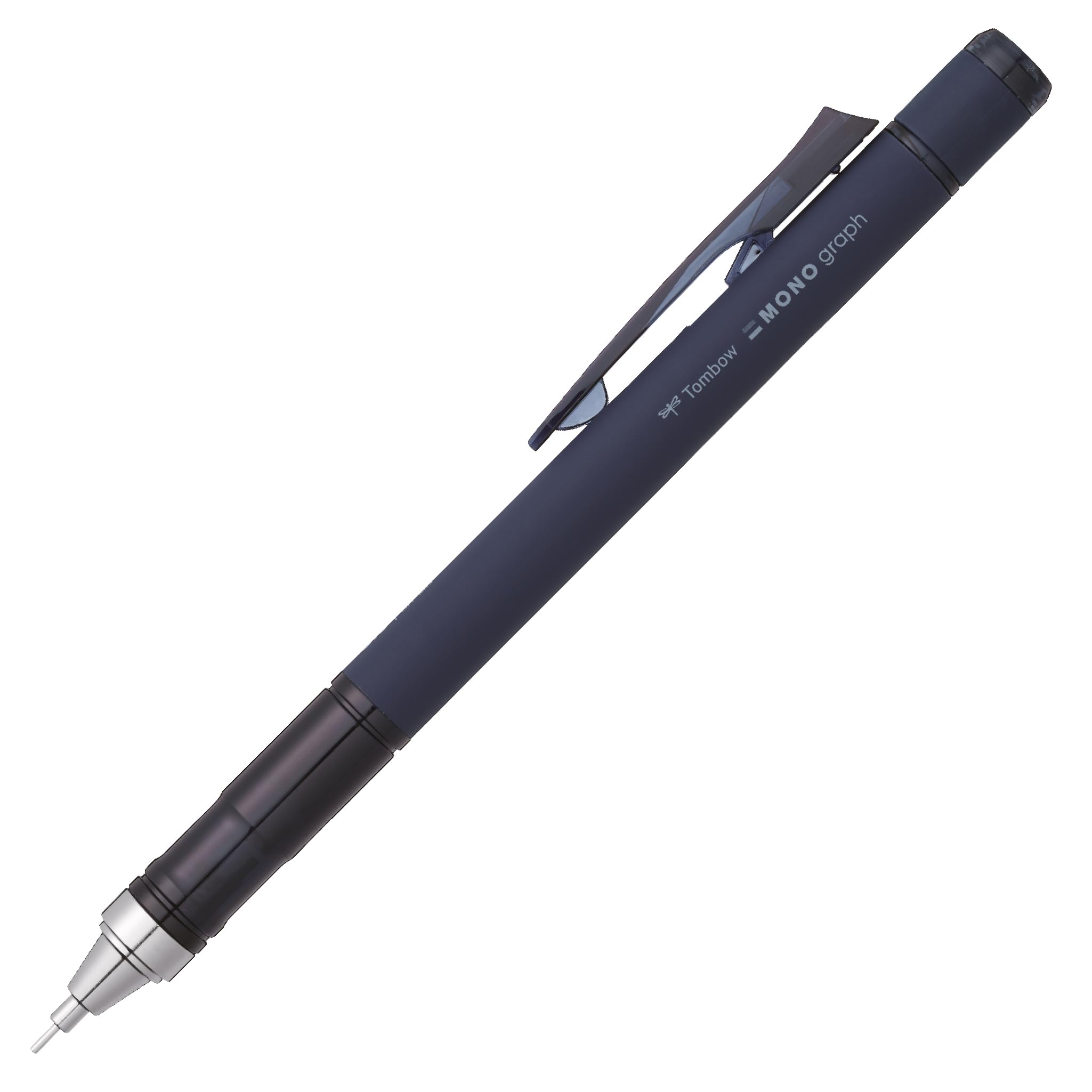 Tombow Mechanical pencil MONO graph 05 matt navy, 0.5 mm line width, HB, integrated refillable eraser [SH-MG42]