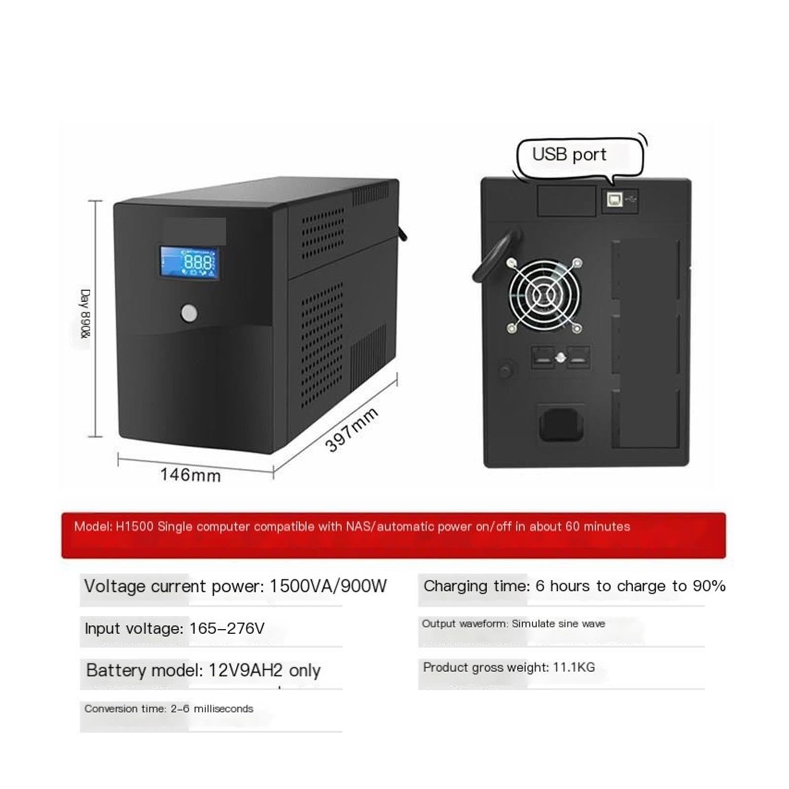 Gruppo di continuità UPS da 1500VA, UPS for server H1500 da 900W