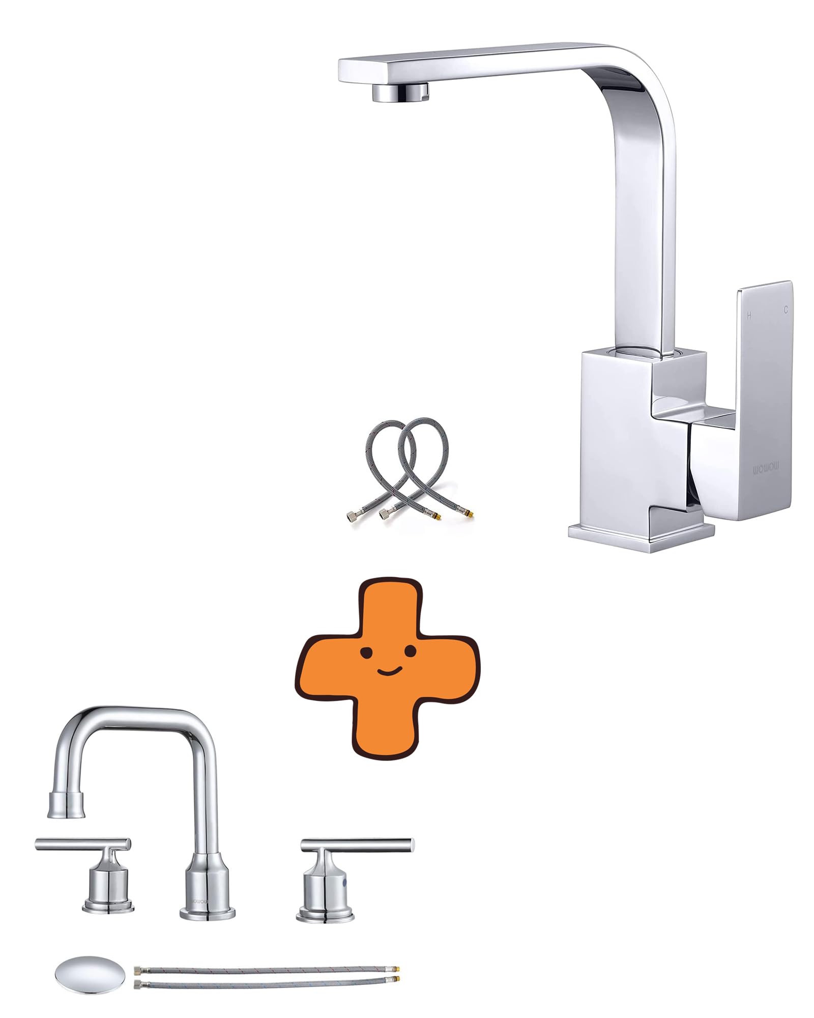 Jnfidosr Single Hole Bar Faucet Chrome And Widespread Bathroom Faucet