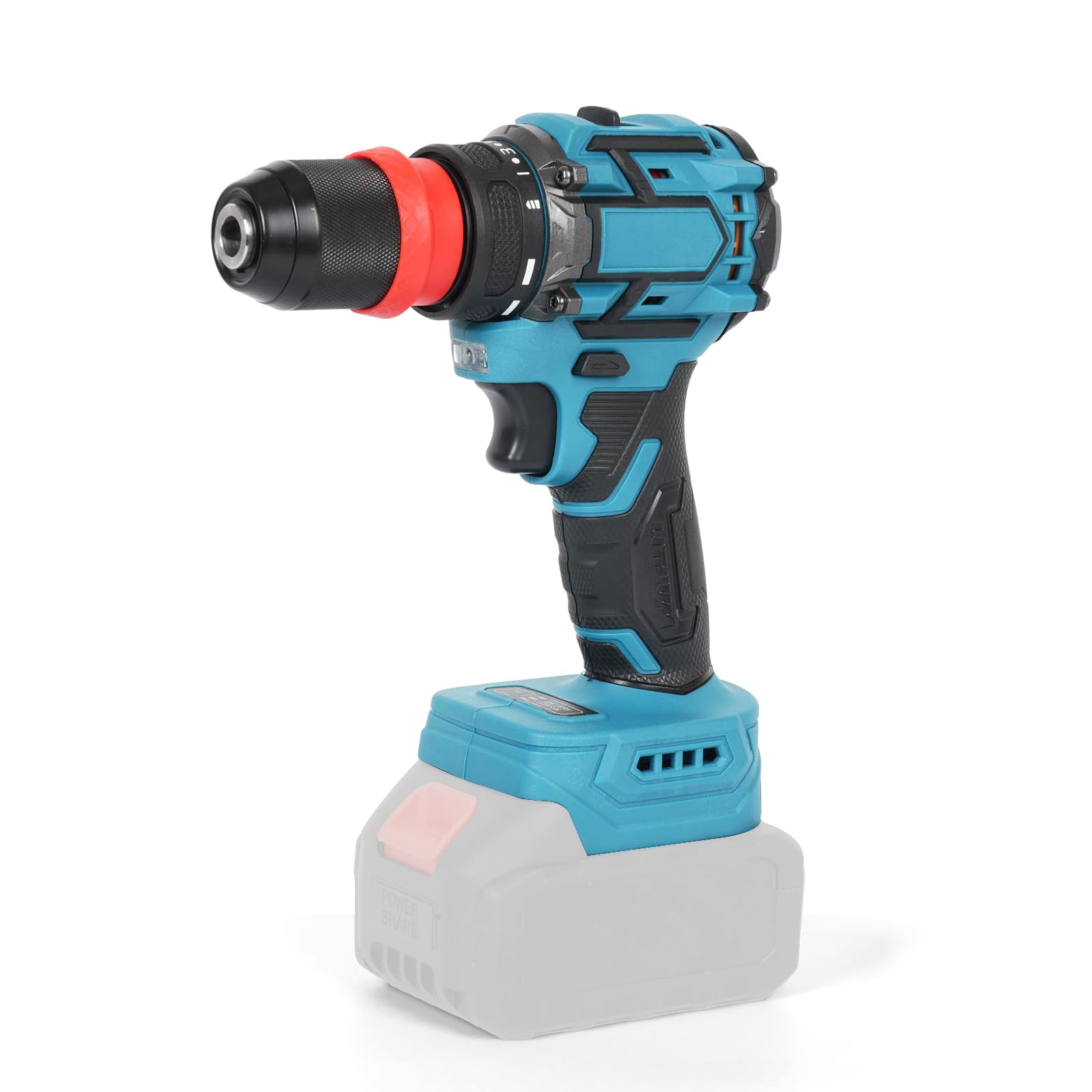 Perceuse Visseuse sans Fil 21V, Kit Makita Compatible avec 4 Mandrins Interchangeables (Sans Batterie/Chargeur) - 600W, 45 Nm - Pour Bricoleurs & Professionnels