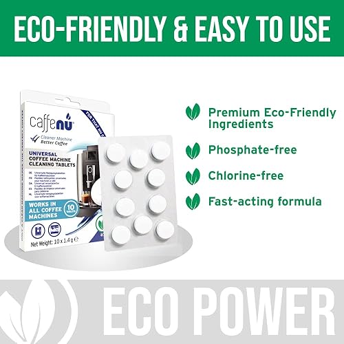 Miniatura 5 de Caffenu Tabletas limpiadoras para máquinas de café  Tabletas de 10 x 0.04 oz  Tabletas de limpieza para máquinas de café utilizadas cada 100 tazas
