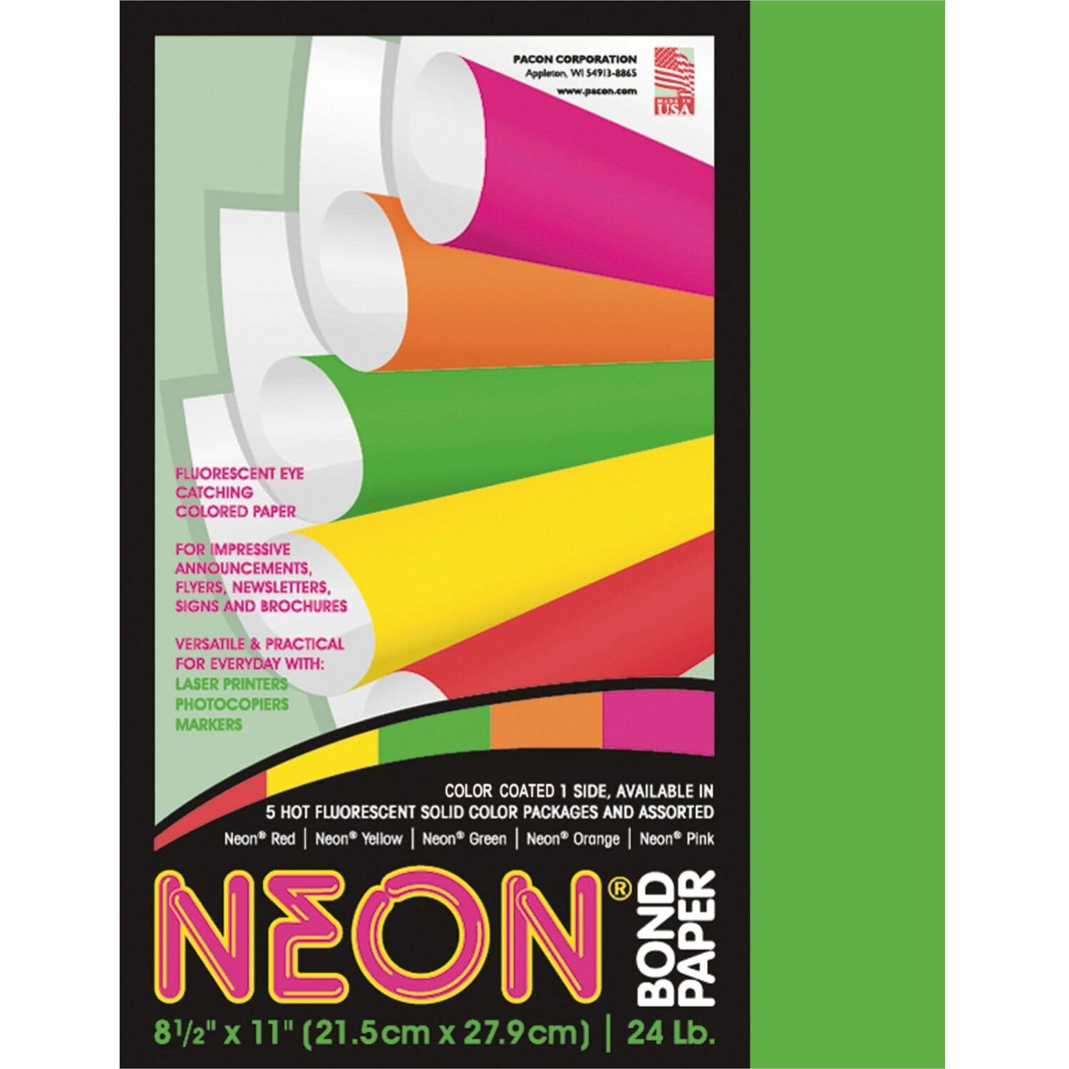 Grant E Ones E SHEET シングル 100x200 Amazon.com : Neon Bond Paper, 24 lb, 100 Sheets, 8-1/2quot;x11quot