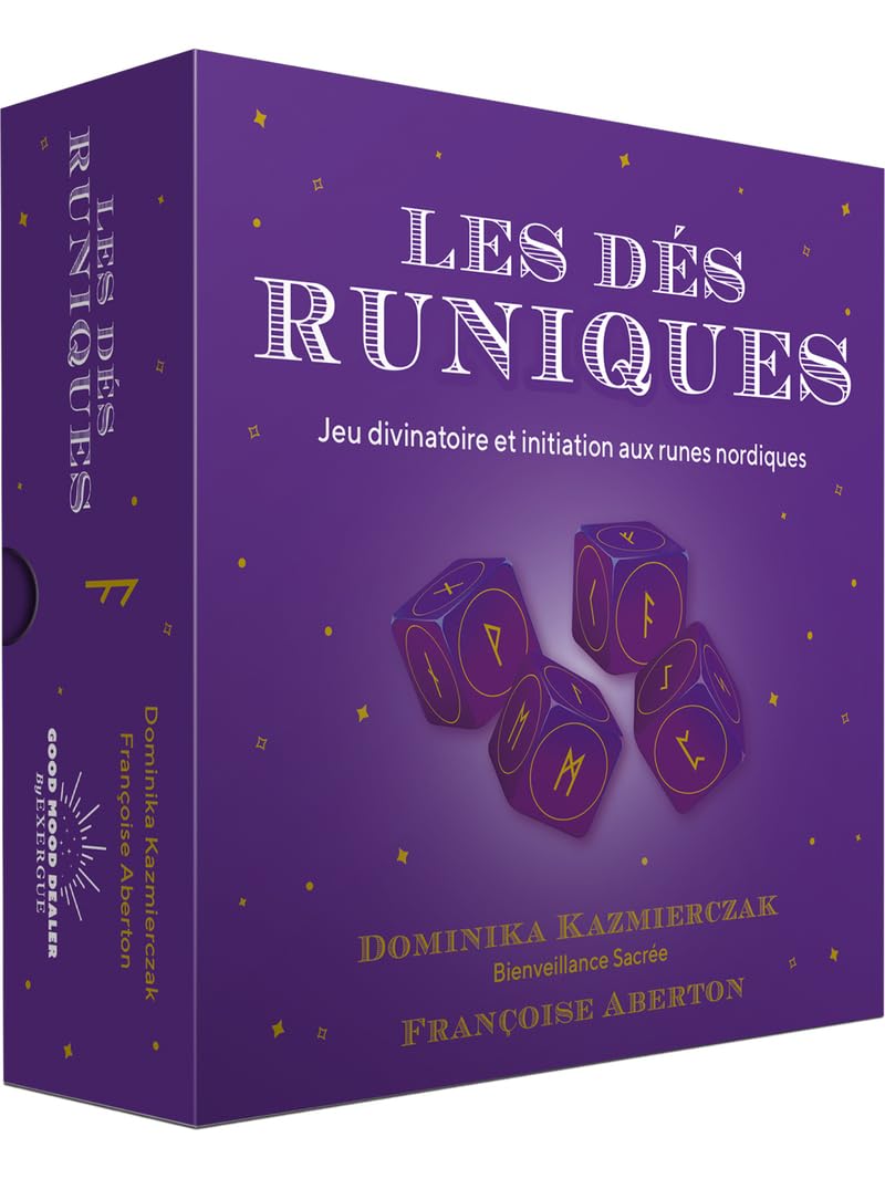 3 Dés Runiques En Résine Violette - Dés Mystiques Étoiles Pour Divination Et Jeux De Table