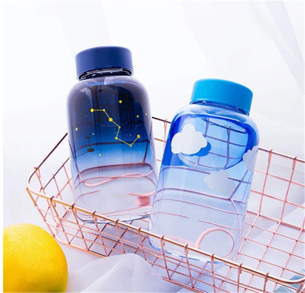 Bouteille en Verre pour Sports de Plein air, Portable, Ronde, Anti-Fuite, pour Le Transport d'eau, gobelet en Verre, pour étudiants, 600 ML