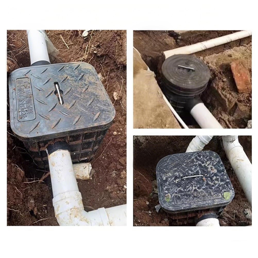 Trampa De Grasa De Plástico Grande, Interceptor De Grasa Comercial Para Restaurante Bajo Fregadero De Cocina, Separador De Agua De Aceite Residual(In:75mm; Out:75mm,25L)