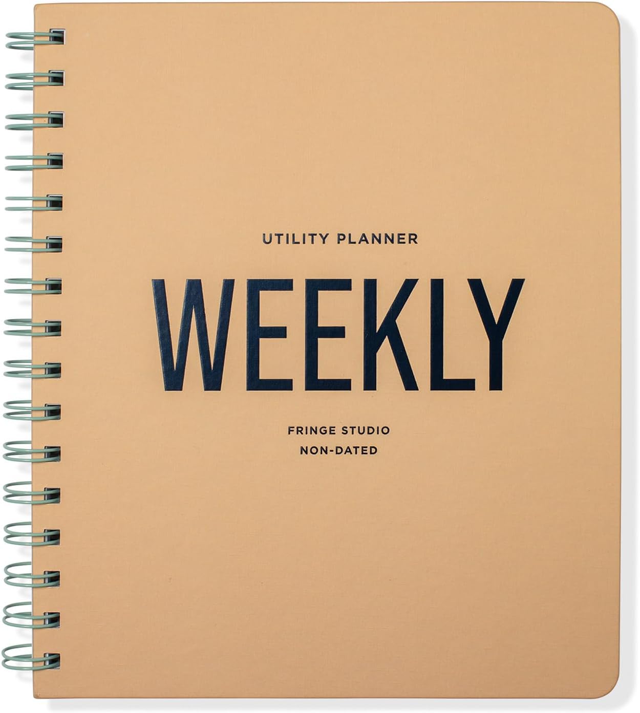 Fringe Studio Paper Cover Non-Dated Monthly Planner with Pocket and Tab Dividers, "UTILITY MONTHLY", Approx. 8"w x 9.5"h, 160 Pg, Utility Collection (879PA003FSC)