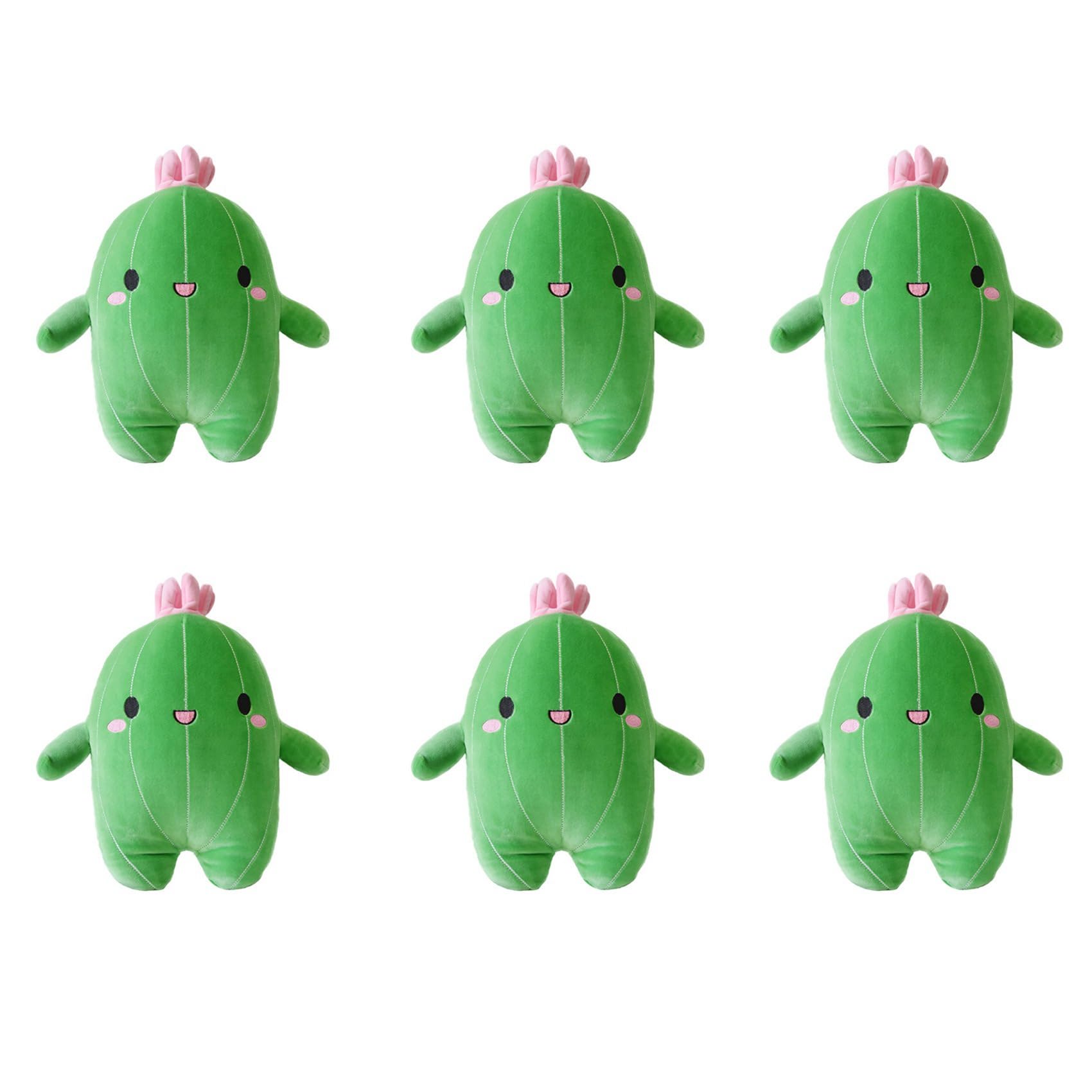 Cactus en peluche avec antenne rose, lot de 6, cadeau idéal pour anniversaire et enfants