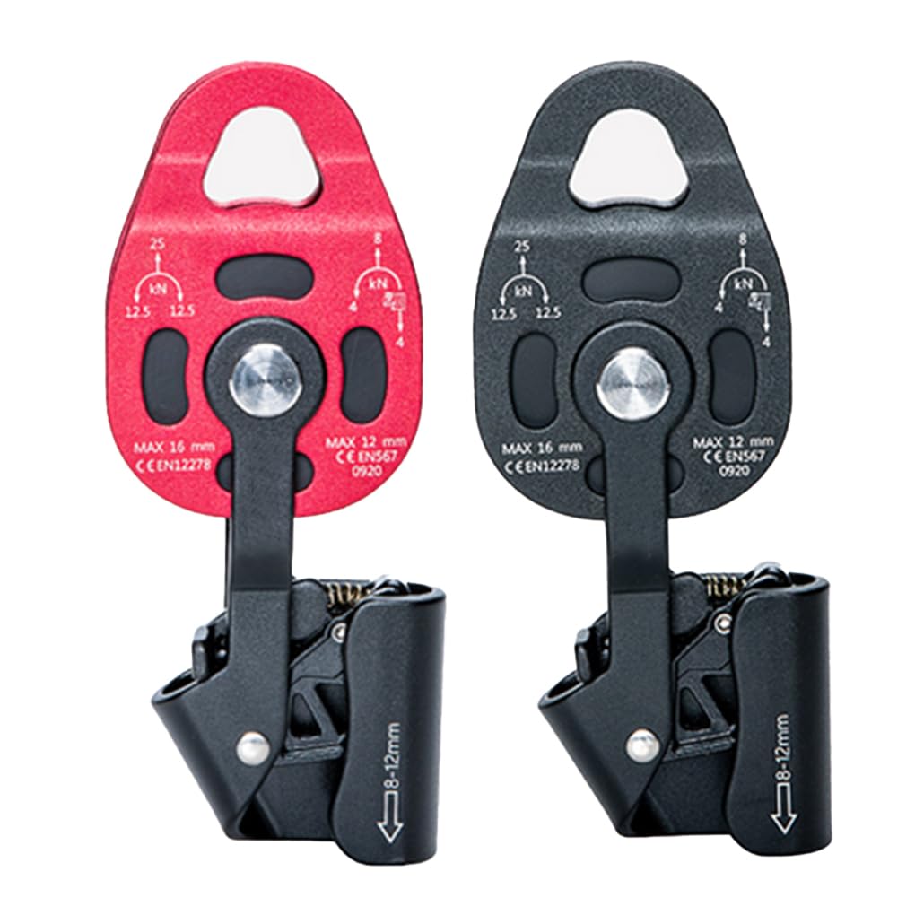 Ascender - Polea de elevación 4KN para escalada y senderismo, rappel, al aire libre, profesional, para montañismo, remolque