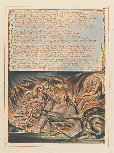William Blake Jerusalem Plate 46 grand format impression mate murale
