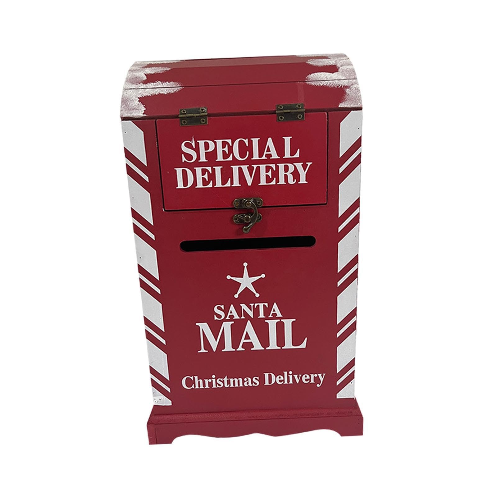 TWISAXC Charming Santa Mailbox Post Box Festive Gatherings Bringing Christmas Spirit To Life In Personal Spaces Santa Mailbox Post Box Christmas Letters Ornament