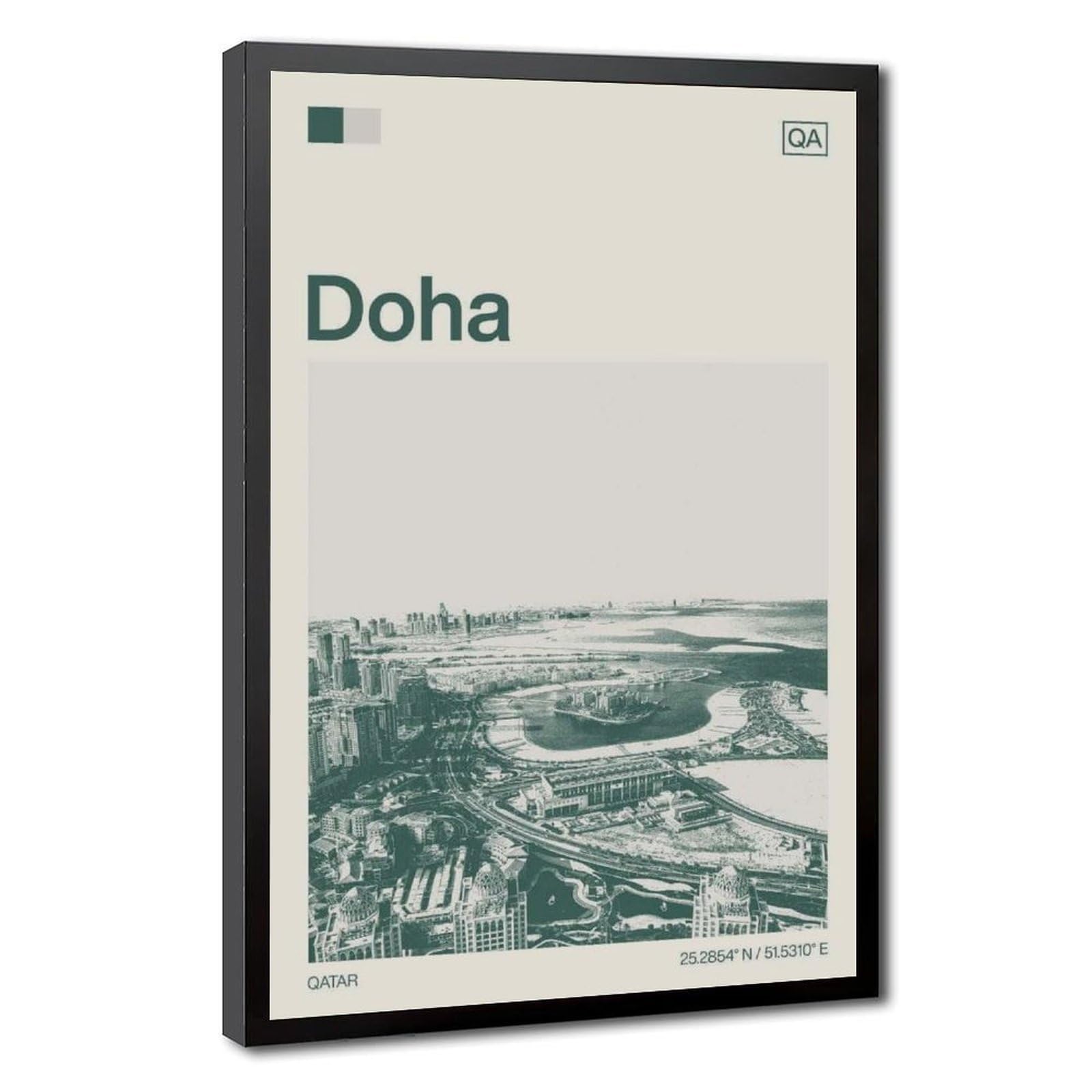 Flamint Doha Qatar Canvas Poster for Living Room Decor Gift