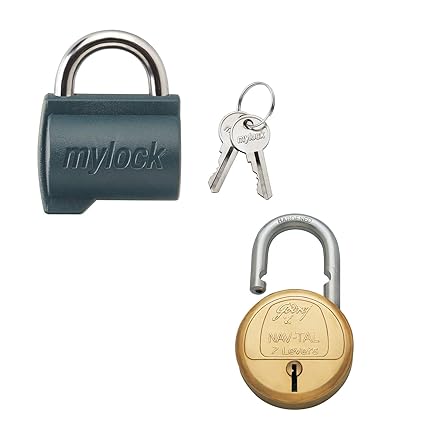 Godrej Locks MyLock Candy Baggage Lock with Nav-tal 7 Levers Brass