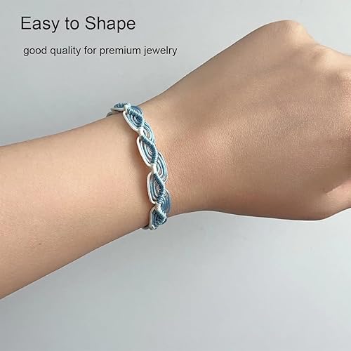 Miniatura 2 de Cuerda de nailon para pulseras de 0.031 in, 20 colores, hilo de nailon chino para pulseras trenzadas, cuentas, collares, manualidades de macramé,