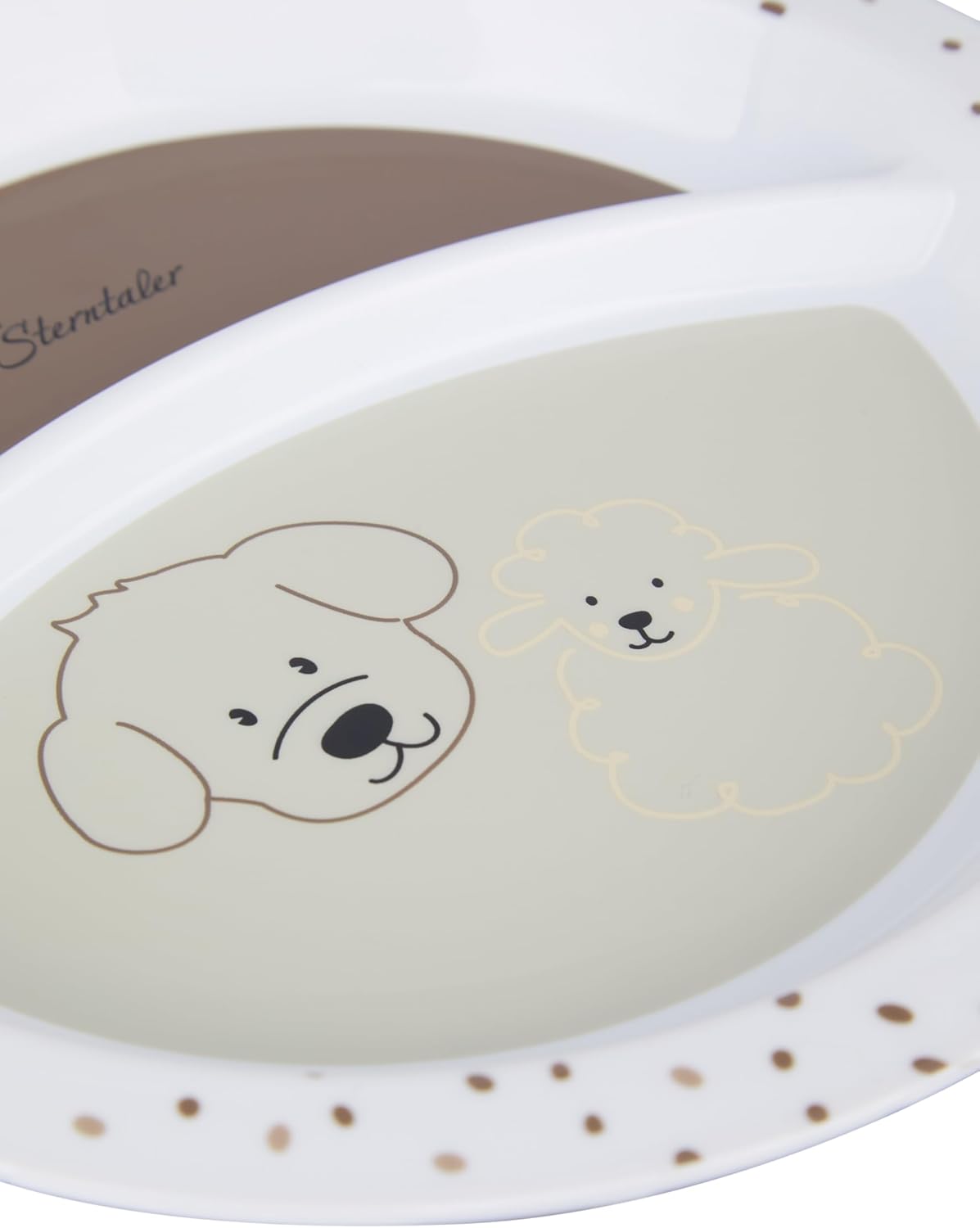 Sterntaler Farmhouse Plate - Baby Plate Made of High Quality Materials - Baby Tableware with Non-Slip Base - Children's Plate, Beige