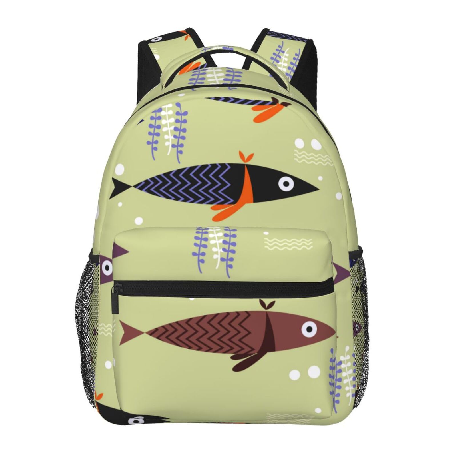 Amazon.co.jp: リュックサック スクールバッグ 魚柄 フィッシュ