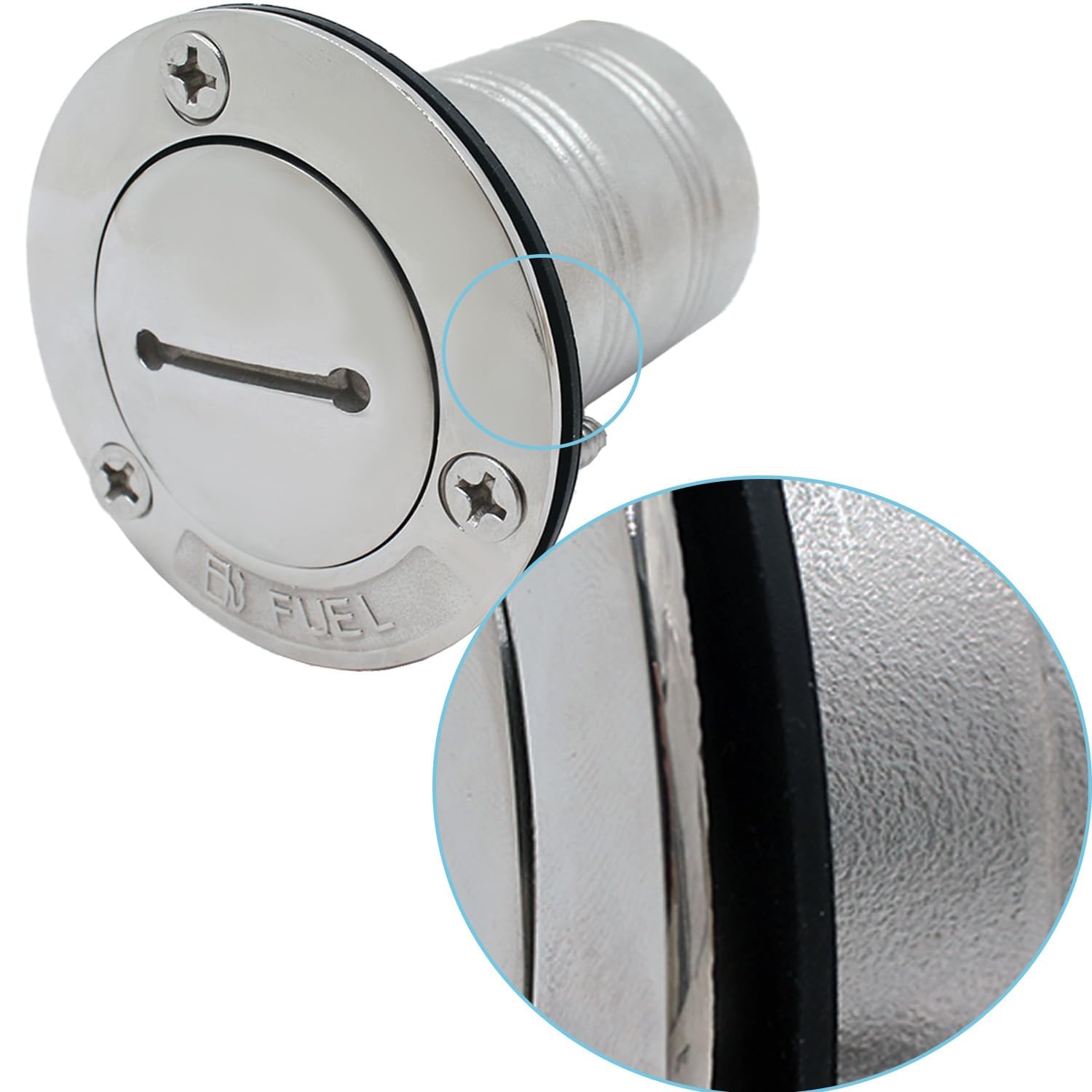 Bouchon De Remplissage De Pont En Acier Inoxydable AISI 316 - Diamètre 38 Mm Ou 50 Mm - Pour Gaz, Diesel, Eau - Bateaux, Camping-cars