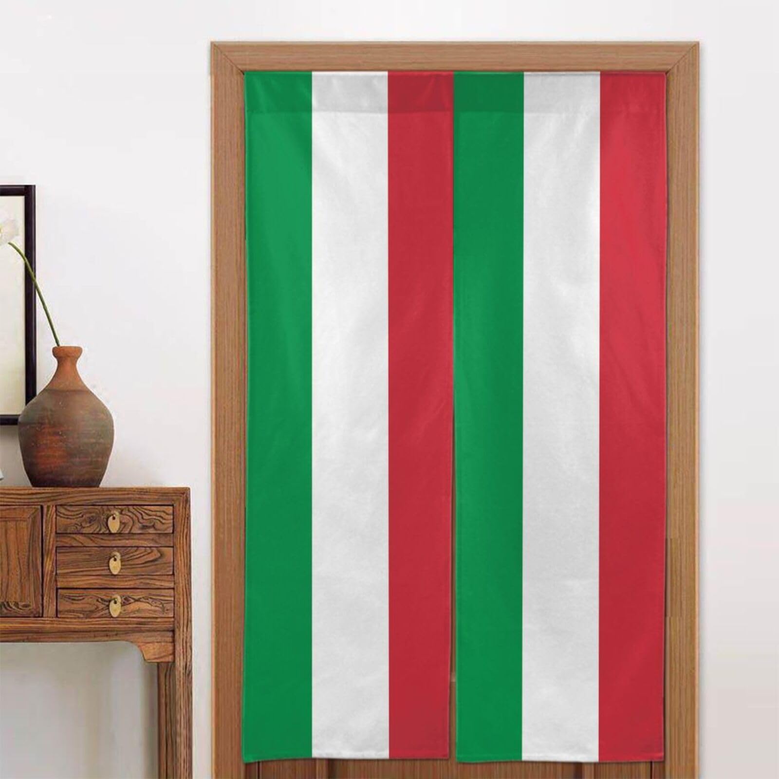 CNTDBU Italian flag Door Curtain 34x56 Inch-Room Divider Panel for Privacy, Entryway Screen for Kitchen Bedroom