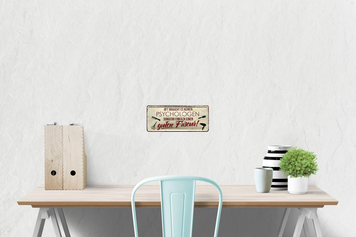 Blechschild „Sei Nett Zu Deiner Friseurin“ – 20x30 Cm, Metallschild Mit Spruch, Für Salon-Deko Oder Als Geschenk