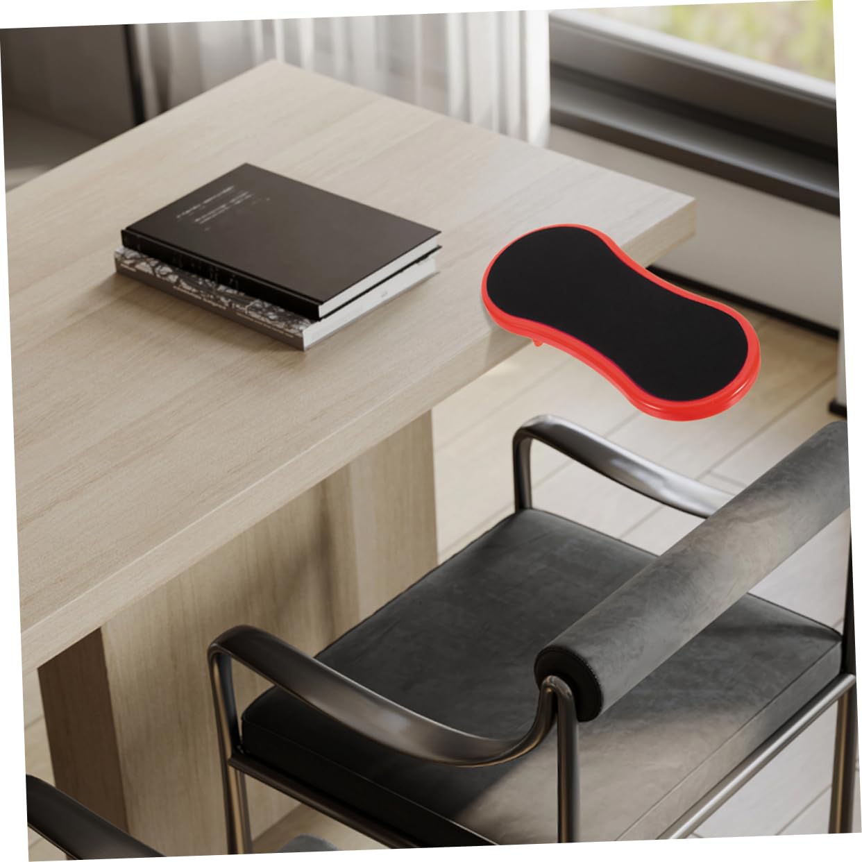 Hemobllo 2pz Poggiapolsi Ergonomico per Ufficio Rosso in Gomma e Cotone Supporto per Polso e Gomito, Design Leggero per Scrivania e Viaggi di Lavoro