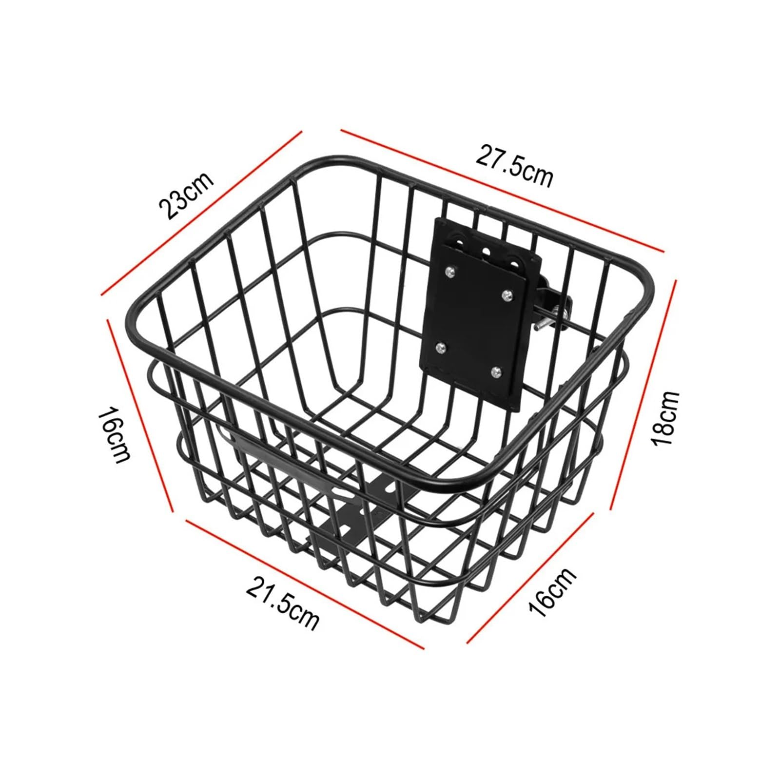Cesta para Bicicleta Adecuado for Accesorios de Cesta Frontal General Scooter eléctrico, Colgante Almacenamiento, Coche Tubo Hierro práctica portátil