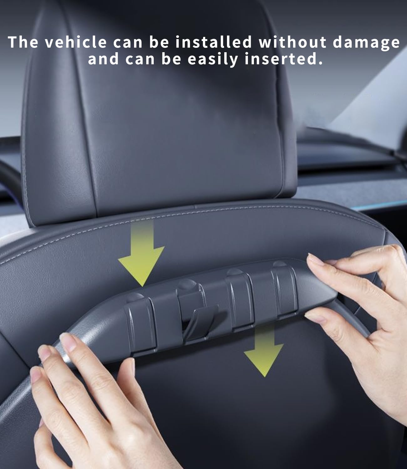 Custom fit for Tesla Model Y 3 S X Car Seat Back Hooks Handbag Backpack Grocery Bag Hangers — view 2