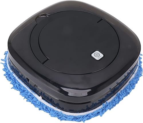 Robot aspirador de limpieza húmeda, robot automático de trapeador de suelo con aspiradora de agua y trapeador (negro) - Carga USB