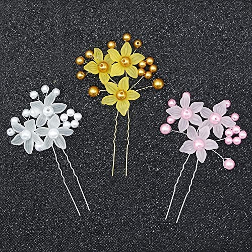 STYLEDOSE Bride Wedding Pearl Hair Pin Bridal Silver Crystal Hair Pieces Rhinestone Hair Accessories for Women and Girls (Pack Of 2) 3