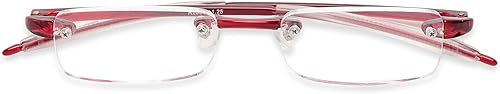 Miniatura 5 de Readers. com Gafas de lectura The Beau Reader, estilo rectangular de plástico para hombres y mujeres - Rojo, 1.50