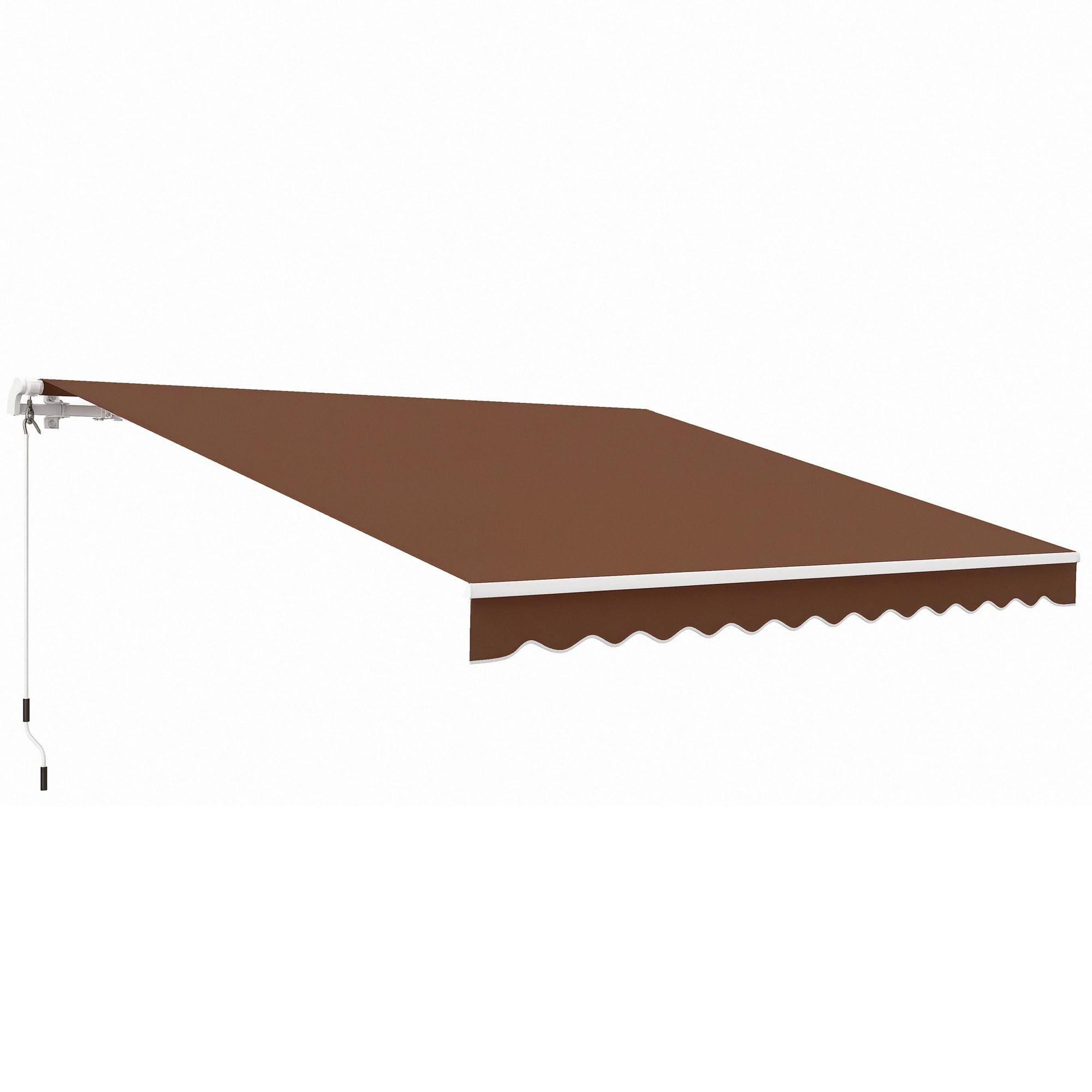 Outsunny 12' x 10' Retractable Awning Patio Awnings Sun Shade Shelter
