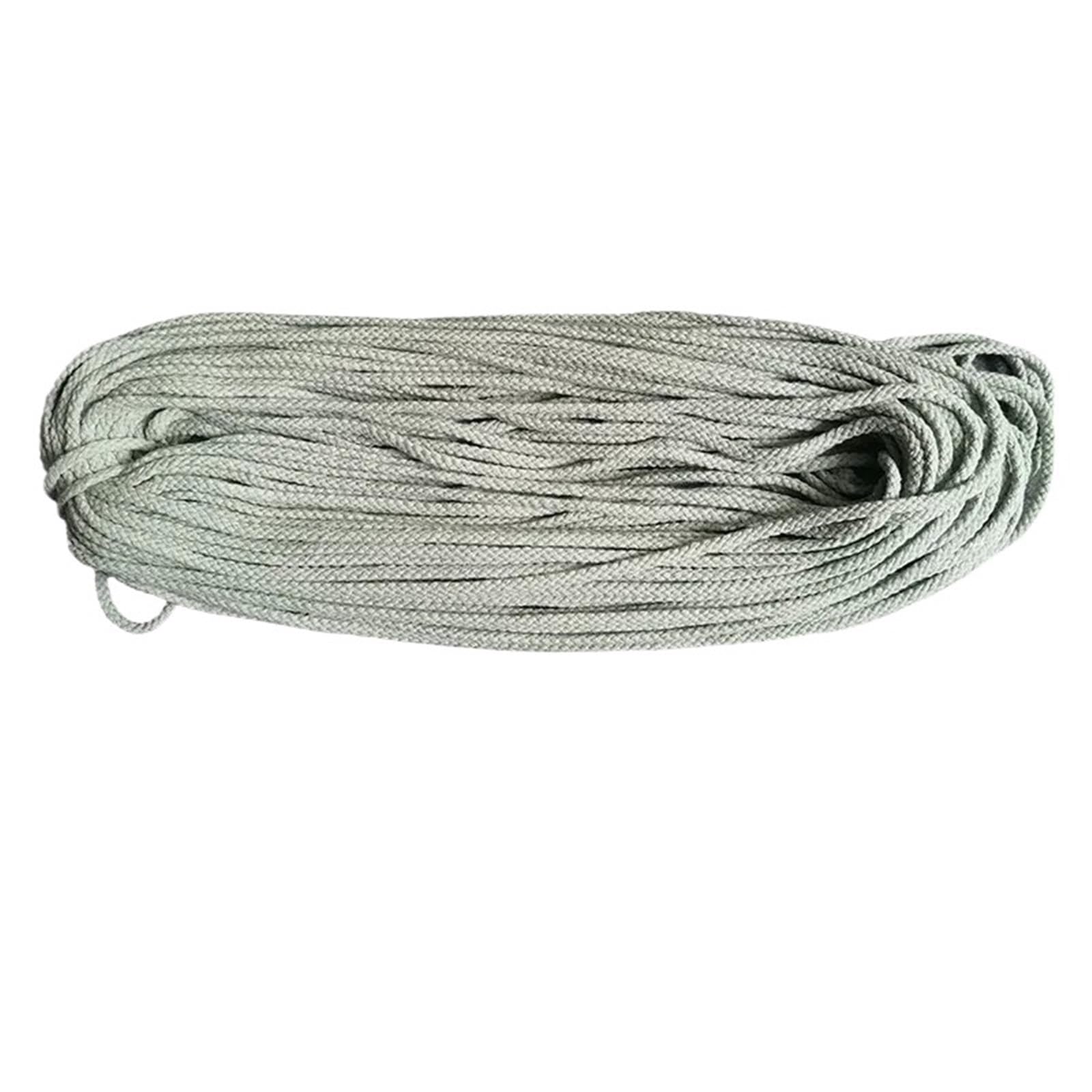 Cotton Macrame Cord 20M 5/7mm Twisted Cotton Cords Braided String Ropes Bag Strap Rope Clothes Home Textile Macrame Thread Cord Sewing Accessories(Green2,5mm)