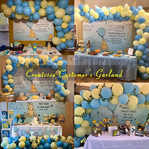 Pastel Balloon Garland Arch Kit With 100 Pcs Blue And Yellow Balloons, Diy Balloon Bouquet Kit For Baby Shower, Wedding Bachelorette Birthday Party, Balloon Decorations #TOP6