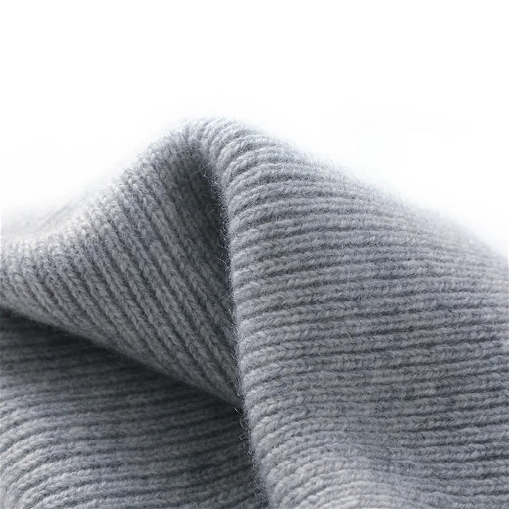 Gorro de punto de cachemir sólido unisex grueso para hombre, para esquí al aire libre, gorro térmico para mujer