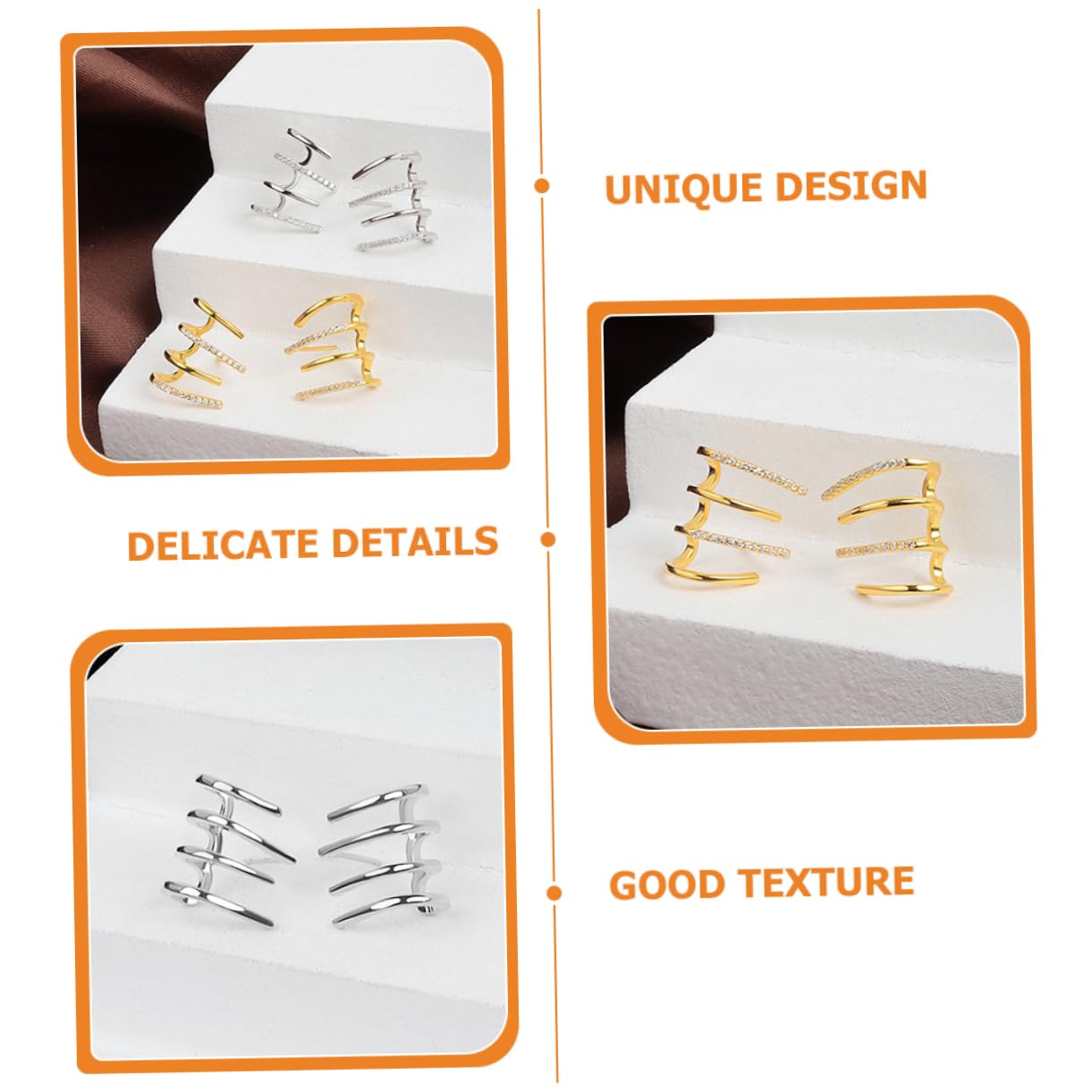 LIFKOME 5 Set Di Eleganti Orecchini A Per Donna Gioielli Alla Moda Look Alla Moda Per Balli Di Fine Anno Feste Di Natale 4 Paia * 5