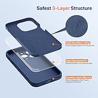 Vista 413 de Miracase Funda diseñada para iPhone 13 Pro Max con protector de pantalla, [forro de microfibra suave antiarañazos], funda protectora de silicona
