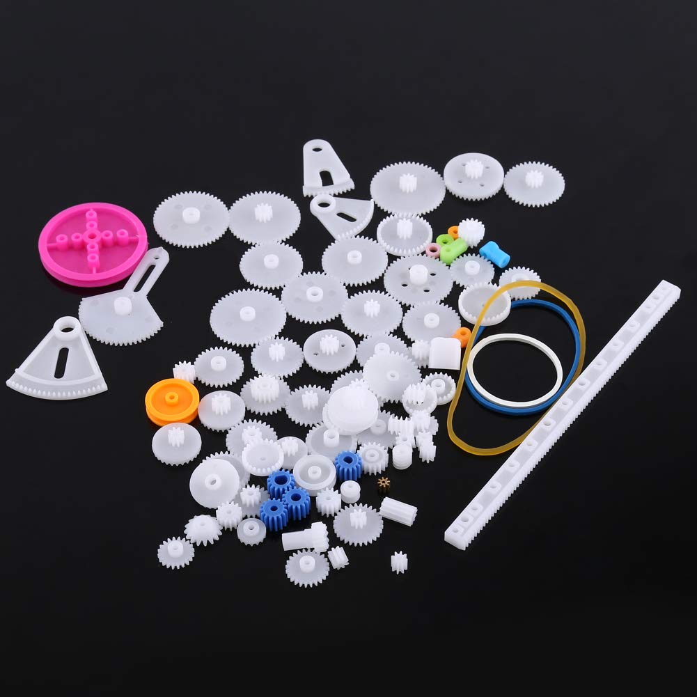 Plastic Gear Kit, Multi Sizes DIY Kits Accessories for Toy Motor Aircraft Car Robot (F)