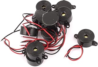 Aexit 10 Pcs Security & Surveillance DC24V 2-Wired Continuous Sound Electronic Alarm Horns & Sirens Buzzer Black