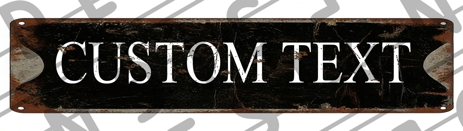 Personalized 16x4 Metal Sign Custom Text for Private Property Sign