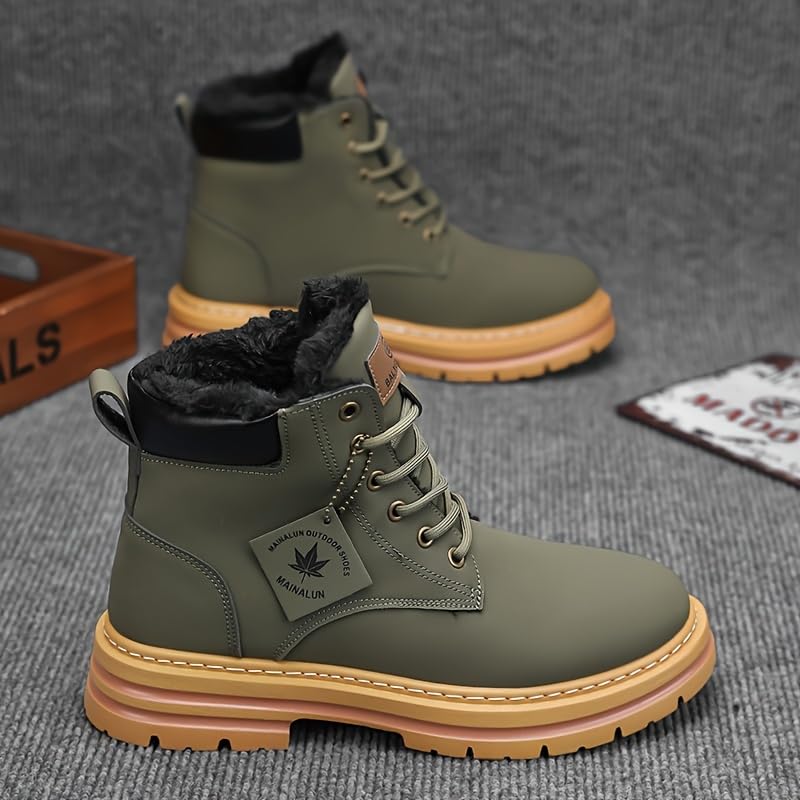 Men's Stylish High-Top Lace-Up Sneakers - Plush Comfort, Perfect for Outdoor Walking & Jogging4