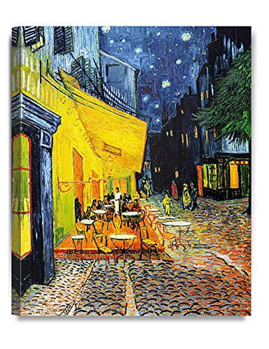 DECORARTS Van Gogh Canvas Wall Art, Van Gogh Cafe Terrace at Night, 16x20