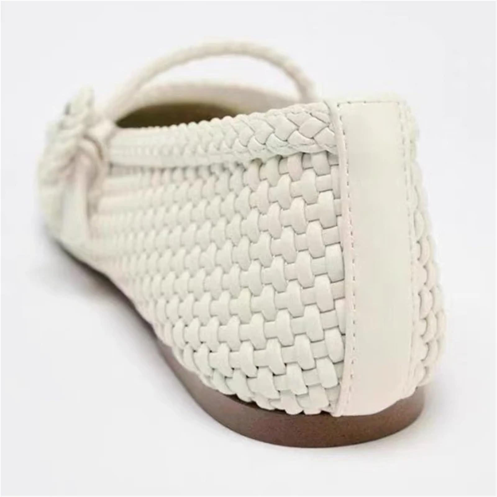 Komfortable Ballerinas mit gewebtem Design for Damen, Sommermode, runde Zehenpartie, Schnalle, weiche Sohle, Elegante Abendschuhe, Sandalen Für Damen