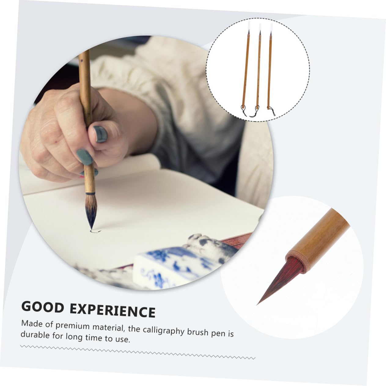 DOITOOL 5 Set Calligrafia Cinesi Miniatura Per Principianti E Leggeri E Facili Usare Per Scrittura E Arte 4 Pezzi*5