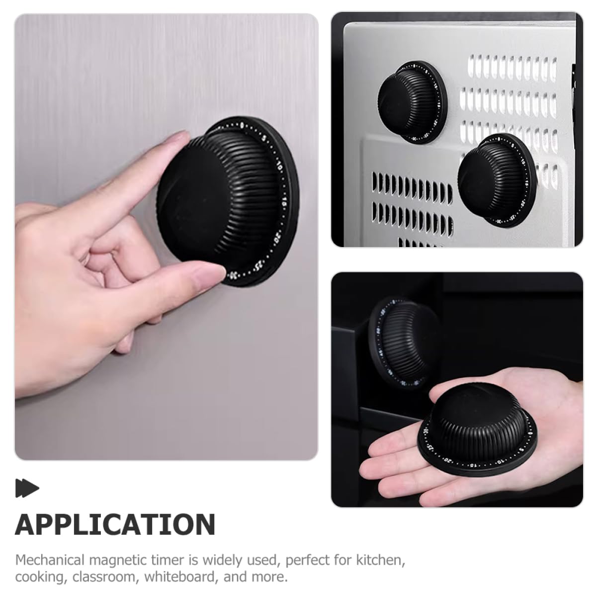 SHINEOFI 2 Stück Küchenuhr mechanisch Pomodoro von Kochen Timer für Neuheit Küchentimer Eieruhr aus Edelstahl Indoor-Timer Timer verwalten Küchentimer aus Edelstahl Plastik Schwarz